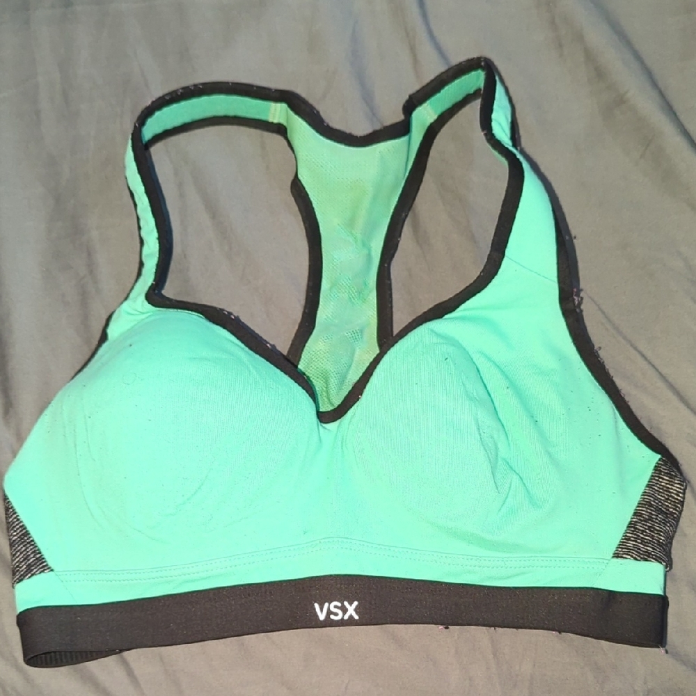 VSX Mint Green Sports Bra with Black Trim